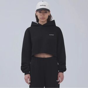 NEW  Madhappy Classic Cropped Universal Hoodie BLACK Medium